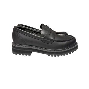 L.L. Bean Womens Camden Hills Leather Penny Loafers Sz 9M Black  Slip On Comfort